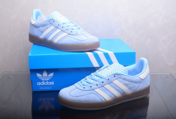 Gazelle Indoor Trainers "Light Blue Water Blue Caramel Bottom"