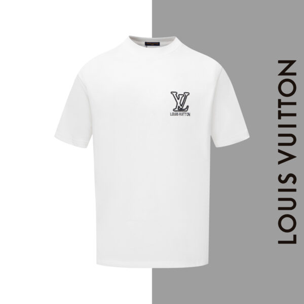 LV multi-letter embroidered round neck short sleeves