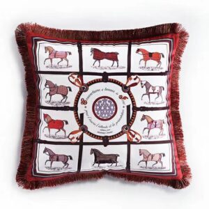 Silk Velvet Hermes 45x45cm Fabric Cushions