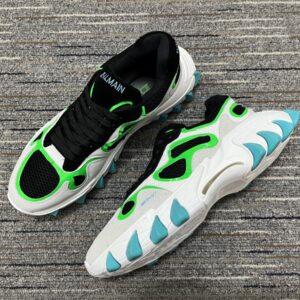 Balmain B-East Leather, Suede And Mesh Sneakers