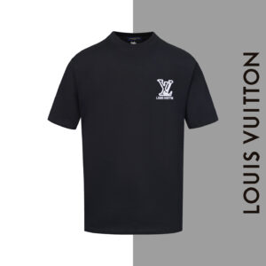 LV multi-letter embroidered round neck short sleeves