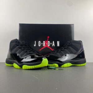 Air Jordan 11 black fluorescent green