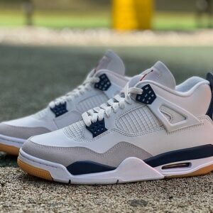 Nike SB x Air Jordan 4 “Navy” – SB White/Blue Raw Rubber – LJR Version