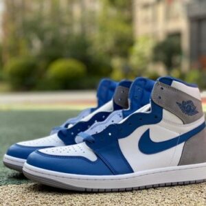 Air Jordan 1 High “True Blue” – White/Gray/Blue – Retro High-Top Basketball Shoes