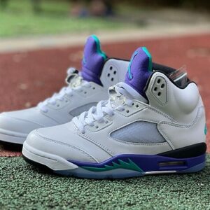 Air Jordan 5 OG “White Purple Grape” – High-Top Retro Basketball Shoes