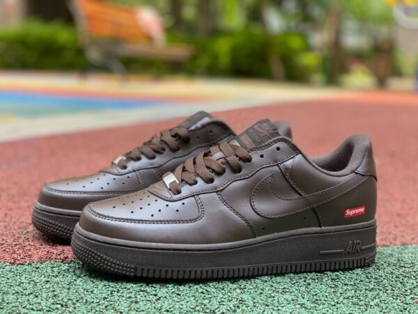Supreme x Nike Air Force 1 Low “Brown” – AF1 – Pure Original Sneakers – CU9225-200 - Image 10