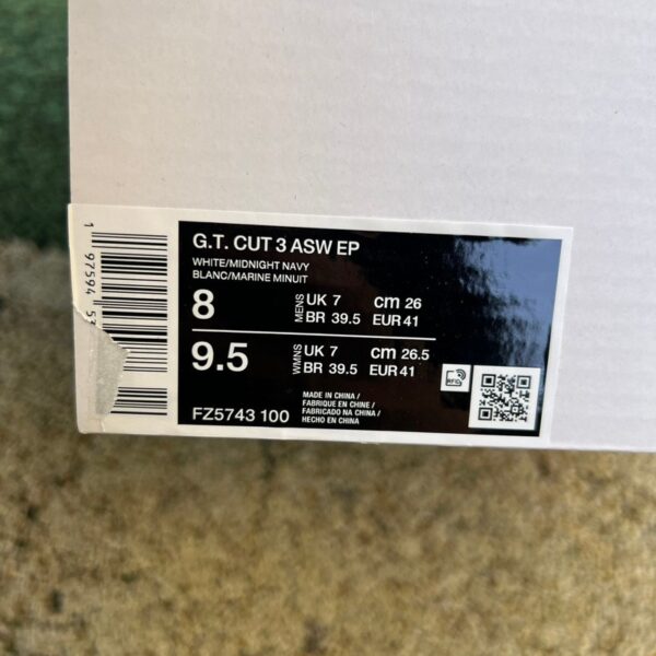 Nike Air Zoom GT Cut 3 “White Dark Blue World Destroying” - Image 2