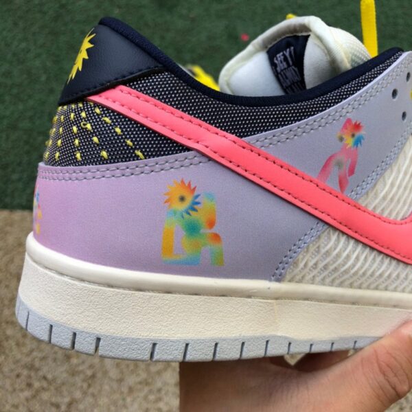 Nike SB Dunk Low "Be True" (Yellow, White, Pink, and Rainbow Theme) - Image 2