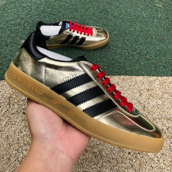 Adidas x Gucci Gazelle “Gold Red Black” - Image 10