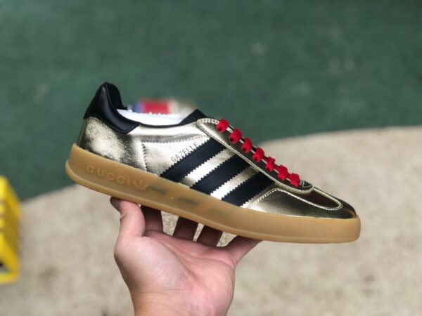 Adidas x Gucci Gazelle “Gold Red Black” - Image 12