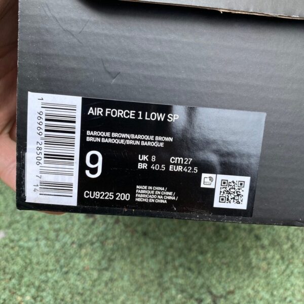 Supreme x Nike Air Force 1 Low “Brown” – AF1 – Pure Original Sneakers – CU9225-200 - Image 2