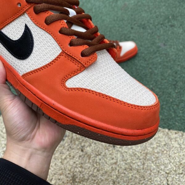 Nike Dunk SB Low Premium “Un-Hemp” – Orange/White/Black – Low-Top Sneakers – 313170-101 - Image 3