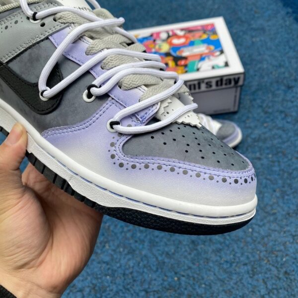 Nike Dunk Low “Black Purple Strap” - Image 3