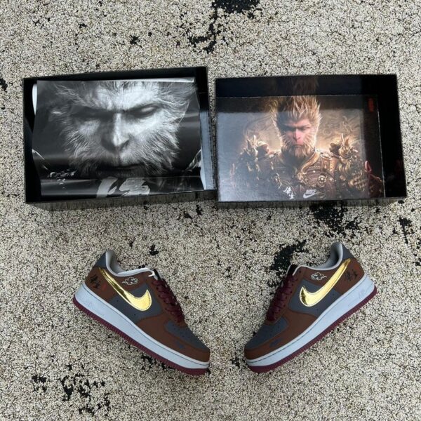 Nike Air Force 1 BY YOU “Black Goku Brown” - Image 3