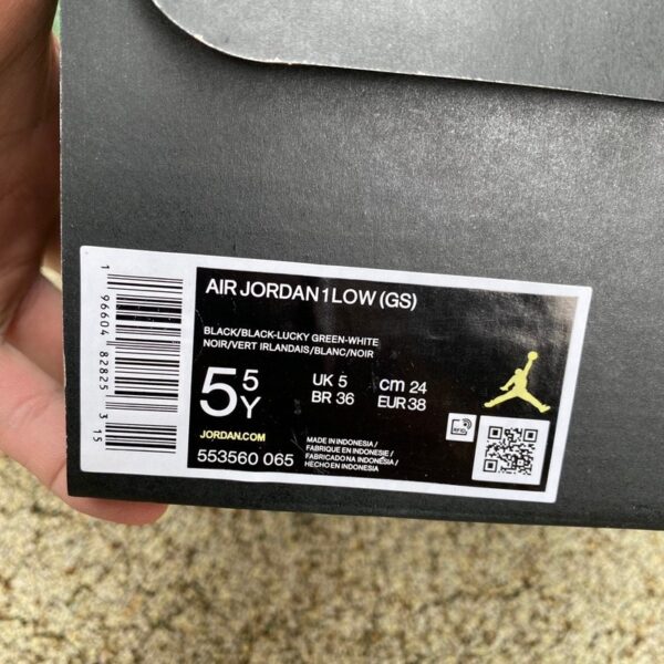Air Jordan 1 Low “Black Green Toe” – DT Pure Original Basketball Shoes - Image 3