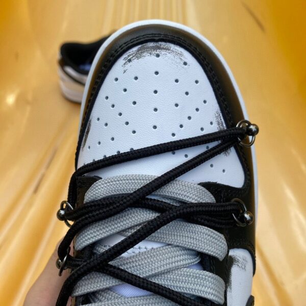 Nike Dunk Low Retro "Black" Graffiti Deconstructed Casual Shoes - Image 10