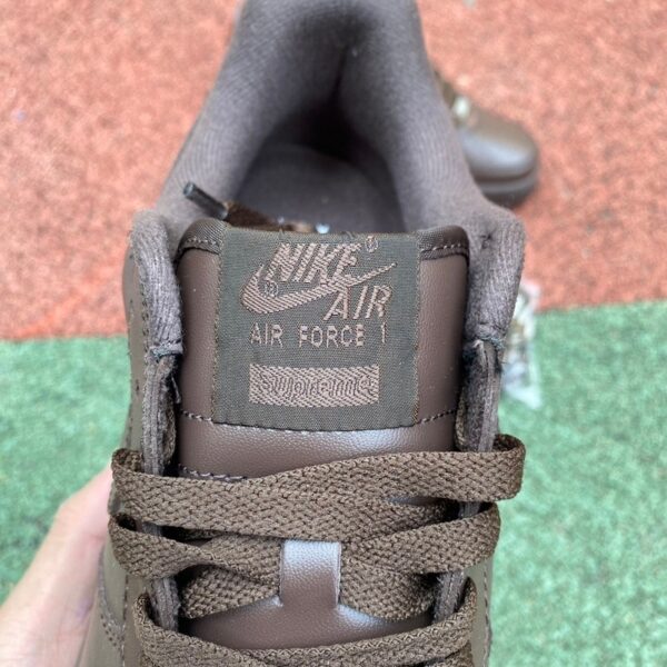 Supreme x Nike Air Force 1 Low “Brown” – AF1 – Pure Original Sneakers – CU9225-200 - Image 5