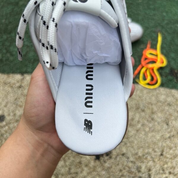 New Balance x Miu Miu Clog Slippers White/Grey - Image 3