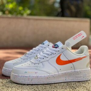 Nike Air Force 1 Low “White Orange and Yellow Ink-Splashed”