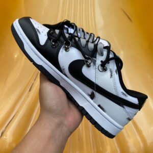 Nike Dunk Low Retro "Black" Graffiti Deconstructed Casual Shoes