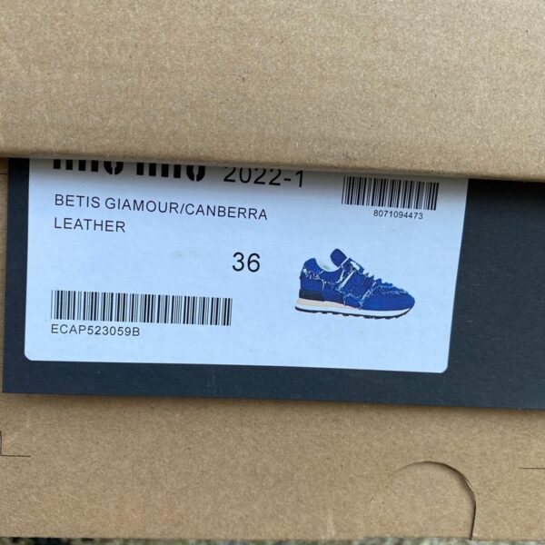 New Balance x Miu Miu NB574 Denim Blue (Women) - Image 4