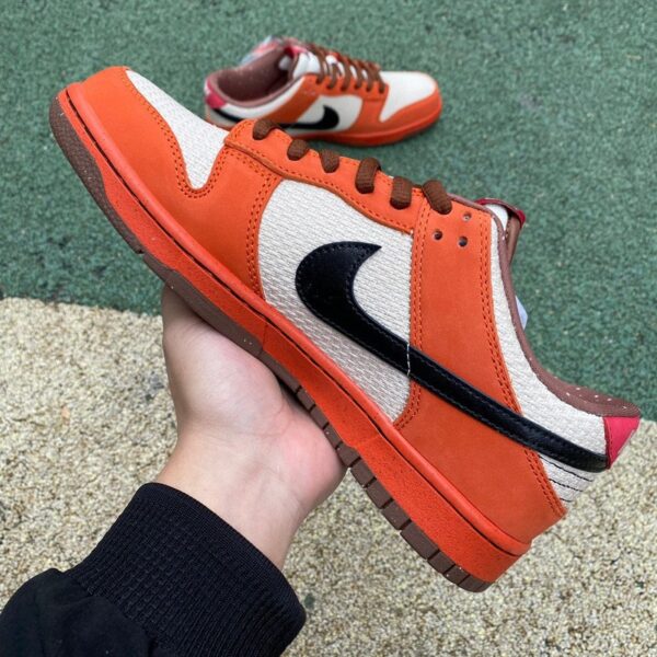 Nike Dunk SB Low Premium “Un-Hemp” – Orange/White/Black – Low-Top Sneakers – 313170-101 - Image 8