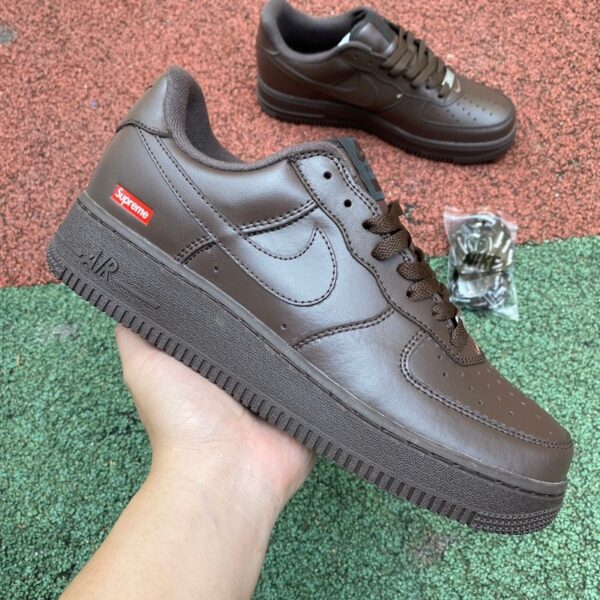 Supreme x Nike Air Force 1 Low “Brown” – AF1 – Pure Original Sneakers – CU9225-200