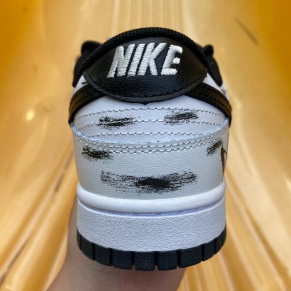 Nike Dunk Low Retro "Black" Graffiti Deconstructed Casual Shoes - Image 3