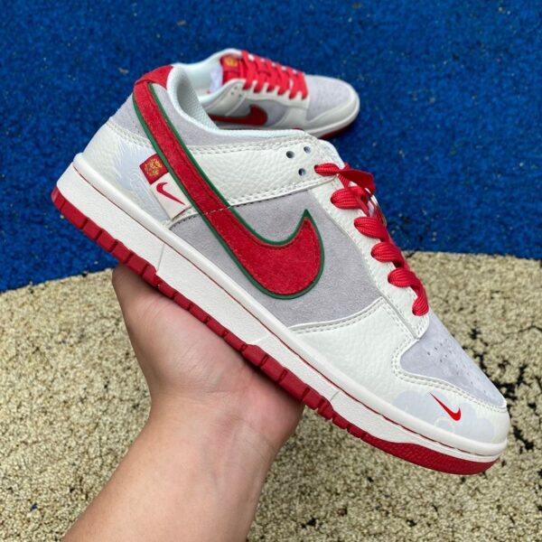 Nike Dunk Low “White Red Grey – Dragon Year” - Image 9